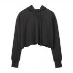 Custom Solid Long Sleeve Crop Top Spring Autumn Outerwear Anti Shrink