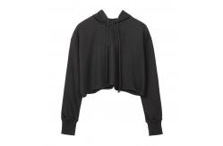 China Custom Solid Long Sleeve Crop Top Spring Autumn Outerwear Anti Shrink supplier