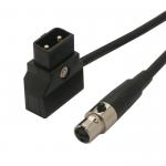 Female Mini XLR Connector Cable 4 Pin XLR To 2 Pin Dtap / Powertap / Ptap Cable for sale