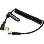 Black Magic BNC Male RG179 Coiled Cable for BMCC Video Camera Straight To Right Angle Alvin'S Cables for sale