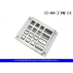 Metal Industrial Numeric Keypad , 16 Keys Rugged Vandal Proof Keyboard for sale