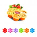 Round Silicone Ice Mold 7 Cavities Baby Silicone Food Mould 21*21*5CM for sale