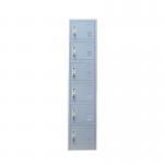 6 Door Metal Lockers Vertical Wardrobe Storage For School Gym for sale
