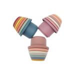 7 Cups Montessori Sensory Silicone Building Blocks Silicone Stacking Toy