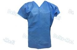 China Short Sleeve Hospital Scrub Suits , V Shape Collar Doctors Scrub Suit supplier