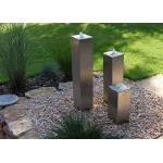 Square Cylinder Cascading Garden Water Fountain Feature Of Stainless Steel for sale