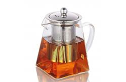 China Handmade High Borosilice Clear Glass Teapot with Stainless Steel Infuser supplier