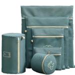 Green Mesh Laundry Bag Double Layer Nylon Fabric Material OEM for sale