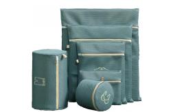China Green Mesh Laundry Bag Double Layer Nylon Fabric Material OEM supplier