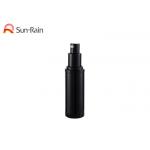 Black Airless Pump Bottle Slim Aluminum Cosmetic Packaging 15ml 30ml 50ml for sale