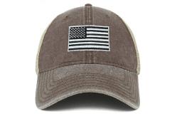 China 62cm Unisex Retro 6 Panel Snapback Cap Camo Mesh Trucker Hat supplier