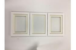 China 3 Window Folded Wooden Baby Clay Frame With Glass Cover Handprint supplier