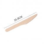 Custom 16cm Disposable Wooden Utensils Biodegradable Cutlery  Knives for sale