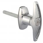 MEIGU MS316-A-1 Chrome Plated T Handle Locking Doorhardware T Shape Handle Gate Lock Shed Door for sale