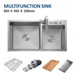Knife Holder Farmhouse Multifunction Sink 33' Topmount 16 Gauge White 85x45 for sale