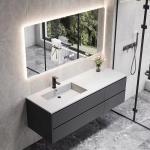 Hotel Wall Mounted Bathroom Cabinet Modern Bathroom Mirrored Cabinet With LED Light for sale