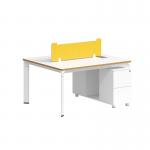 White Modern 4 Person Workstation Desk Modular Wood Office Table With Cabinet