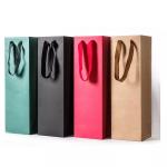 Recyclable Printed Paper Carrier Bags With Paper Twist Handle for sale