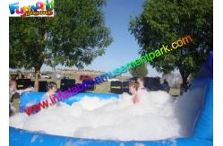 China Plato PVC Blue Inflatable Water Pools , Kids Soap Foam Pitch Custom Made supplier