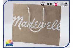 China 4C Print Kraft Paper Bags Matte Lamination With Cotton Handles supplier