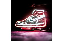 China 14  x 8.5   Neon Jordan Sneaker Signage Shoe Glass Acrlic  Neon Sign supplier
