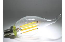 China Indoor Lighting Led Filament Lamp With Tail Glass Body Material Ac220 - 240v supplier