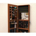 MDF Jewelry Cabinet With Mirror EU standard NC painting walunt Color