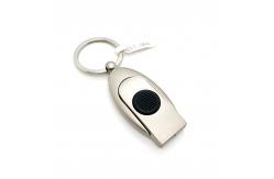 China Siliver Metal Keychain Holder for Promotion with Custom Logo in Siliver Finish supplier