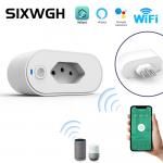 120*60*40mm WIFI Smart Socket 2000W Voice Control Remote Plug Socket for sale