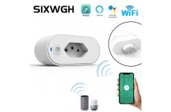 China 120*60*40mm WIFI Smart Socket 2000W Voice Control Remote Plug Socket supplier