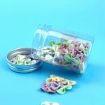 Peanut 170 Ml Plastic Screw Jars With Aluminum Sliver Cap