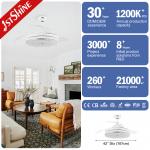 42 Inch Retractable Ceiling Fan Light With Reversible DC Motor