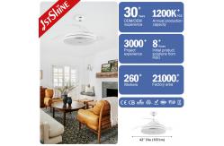 China 42 Inch Retractable Ceiling Fan Light With Reversible DC Motor supplier