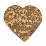 Custom Heart Cork Placemat With Cork Fabric Cork Coasters Trivet Table Mat for sale