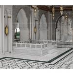 Custom Modern Marble Pattern Flower Waterjet Medallion Floor Tiles Polished