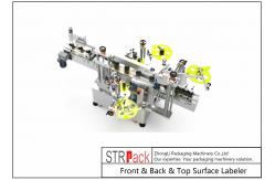 China Front Back Top Surface Bottle Labeling Machine Servo system Driving supplier