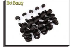 China Charming Peruvian Virgin Remy Hair / 28'' Peruvian Curly Hair Weave supplier