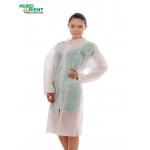Single Use Medical 22gsm Nonwoven Lab Coat With Zipper for sale