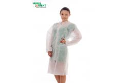 China Single Use Medical 22gsm Nonwoven Lab Coat With Zipper supplier