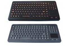 China 120 Keys durable antimicrobial silicone keyboard with touchpad numeric keypad supplier