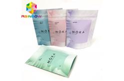 China Custom printed stand up pouches with  body scrub bags with tear notches supplier