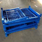 Waste Treatment Metal Stackable Storage Cage Steel Collapsible Wire Mesh Container