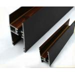 Square / Round Wood Finish Aluminium Profiles Black Color For Building Material for sale