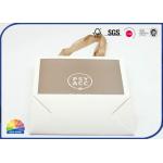 Customzied CMYK Reusable Logo Paper Gift Bag Matt Lamination With Silk Ribbon