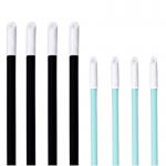 Detailing Swabs Polyurethane Material Head Black PP Stick PU Cleaning Swab Foam Solvent Sponge Swabs for sale