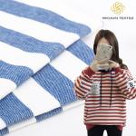 Dye Striped Knit Fabric Spring Skin Friendly Blue And White For Sweatshirt for sale