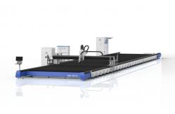 China Water Cooling Gantry Laser System Customized CNC Fiber Laser Cutting Machine supplier