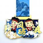 Soft Enamel Customized Virtual Running Medal Custom Shape For Kid’S Award for sale