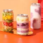 330ml 500ml 250ml PET Plastic Cans For Beverage Milk Tea for sale