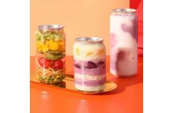China 350ML 500ML Plastic Drinking Jar Pet Cans For Soft Drinking supplier